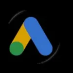 best-freelance-seo-expert-in-malappuram Google Ads logo with blue, yellow, and green shapes displayed on a dark background